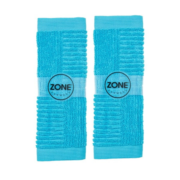 Mažų rankšluosčių pora, 2 vnt., 30x30 cm, mėlynos spalvos