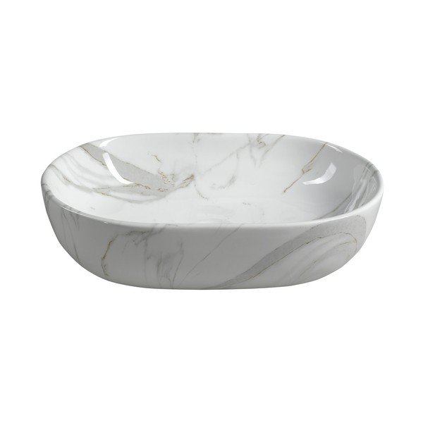 Iš keramikos praustuvas baltos spalvos 59x42 cm Dalma – Sapho-image-2