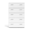 Aukšta šoninė spintelė baltos spalvos 74x115 cm Space – Tvilum
