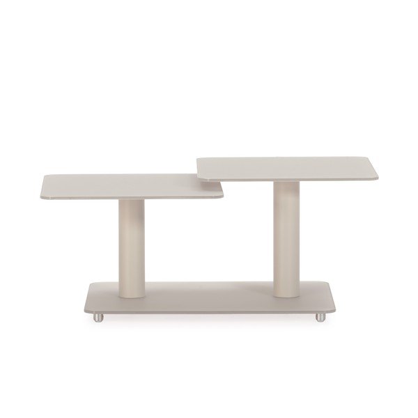 Kreminės spalvos iš stiklo kavos staliukas 54x115 cm Elvi – Marckeric-image-1