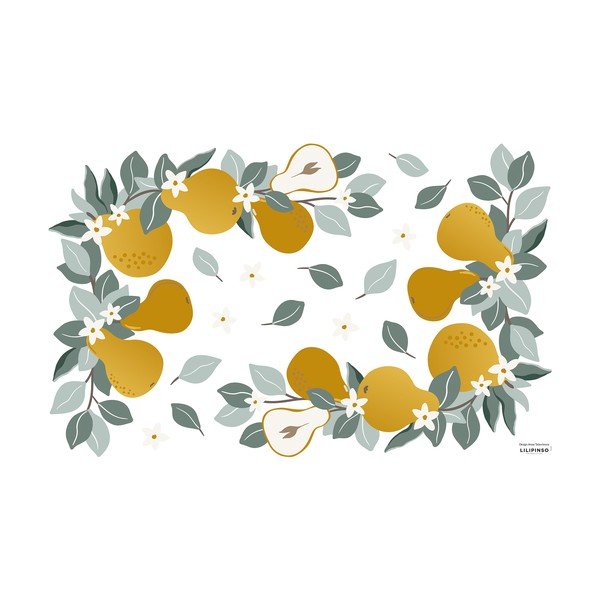 Lipdukų lapas 64x40 cm Pears Ornaments – Lilipinso