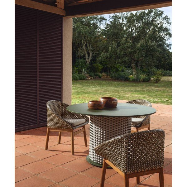 Žalios spalvos sodo kėdė rotangas Olbia – Kave Home-image-3