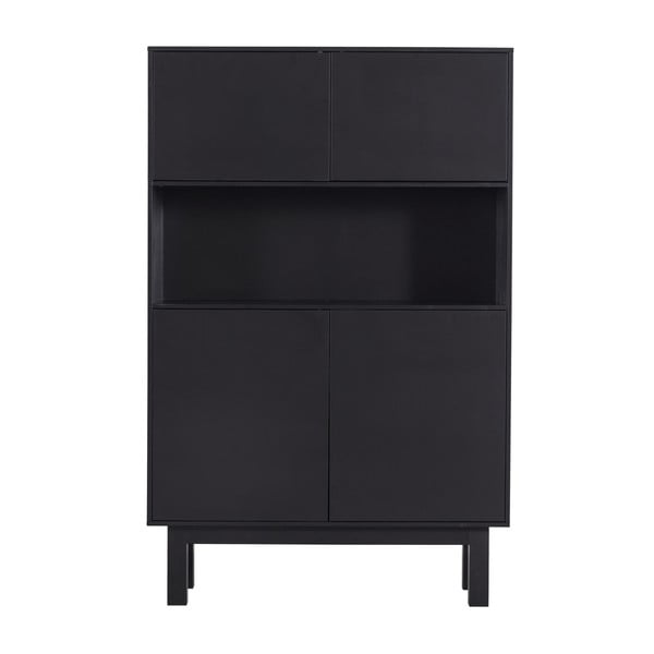 TV spintelė juodos spalvos iš pušies masyvo 110x170 cm Finca – WOOOD