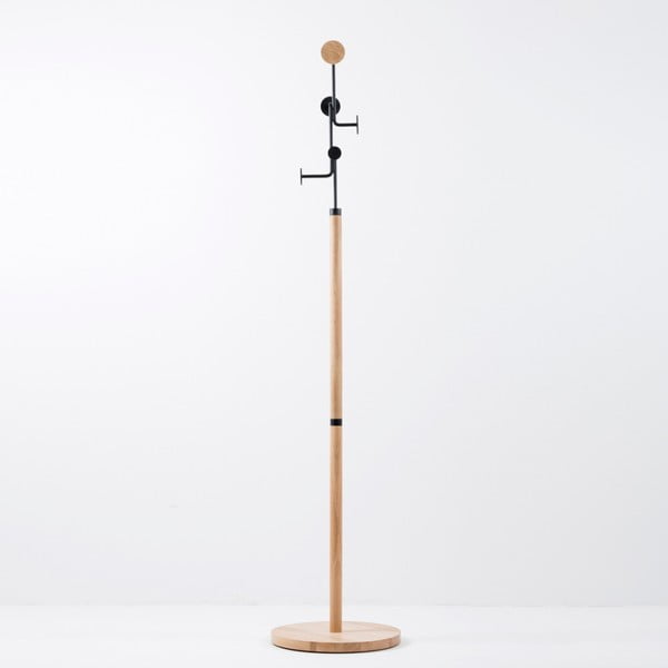 Ąžuolo masyvo pakaba su juoda detale Gazzda Hook-image-2