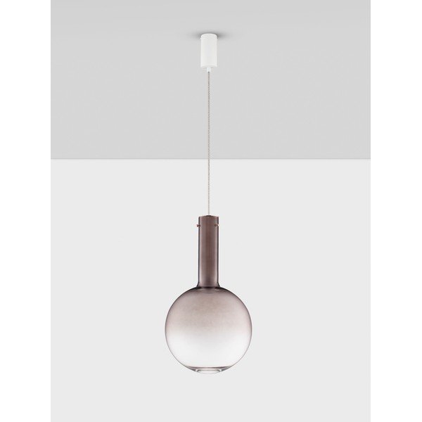 Rudos spalvos iš stiklo kabantis šviestuvas LED su pritemdymo funkcija ø 30 cm Nostos – Nova Luce-image-4