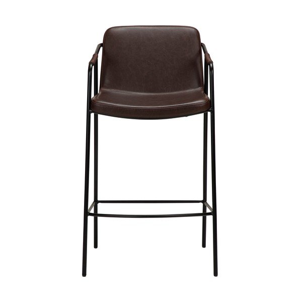 Tamsiai ruda dirbtinės odos baro kėdė DAN-FORM Denmark Boto, aukštis 95 cm-image-1