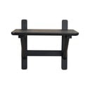 Juodas ąžuolo dekoro naktinis staliukas su lentynomis Camrose - Rowico