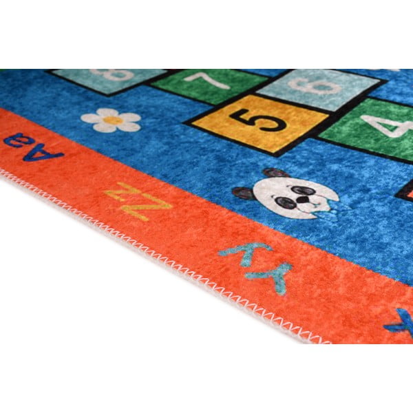 Skalbiamas oranžinės spalvos vaikiškas žaidimų kilimas 120x180 cm Hopscotch Orange – Vitaus-image-2