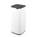 Baltos spalvos šiukšliadėžė iš plieno, galima atidaryti palietus 30 l Bo Touch – Brabantia