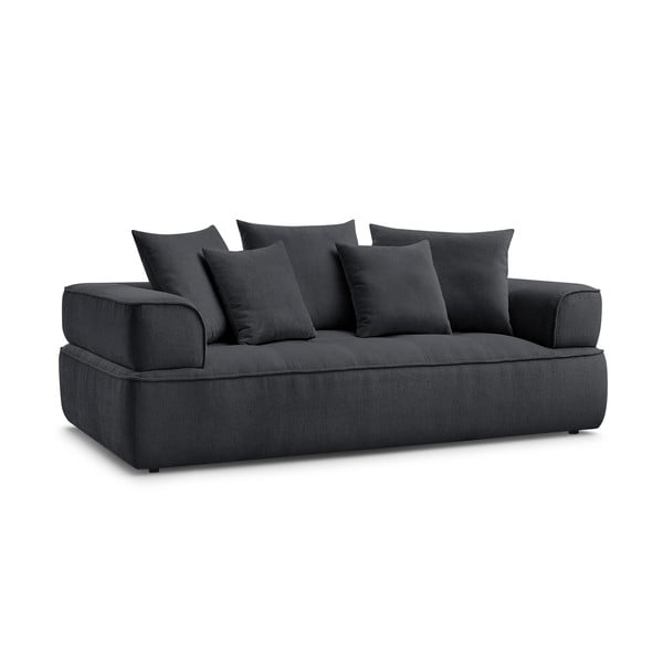 Tamsiai pilkos spalvos iš šenilinio audinio sofa 237 cm Whesley – Bobochic Paris-image-3