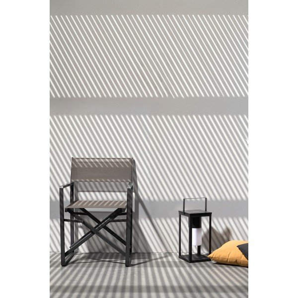 Juodos spalvos LED žibintas saulės baterijos/USB (aukštis 38 cm) Solar – Bizzotto-image-1