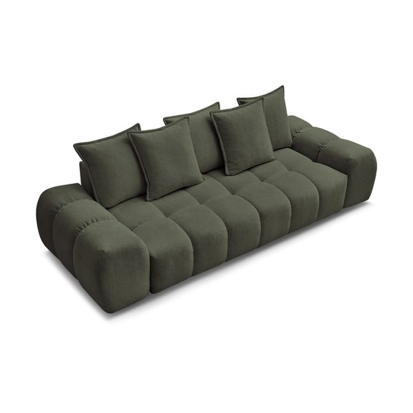 Žalios spalvos iš šenilinio audinio sofa 278 cm Everest – Bobochic Paris-image-4
