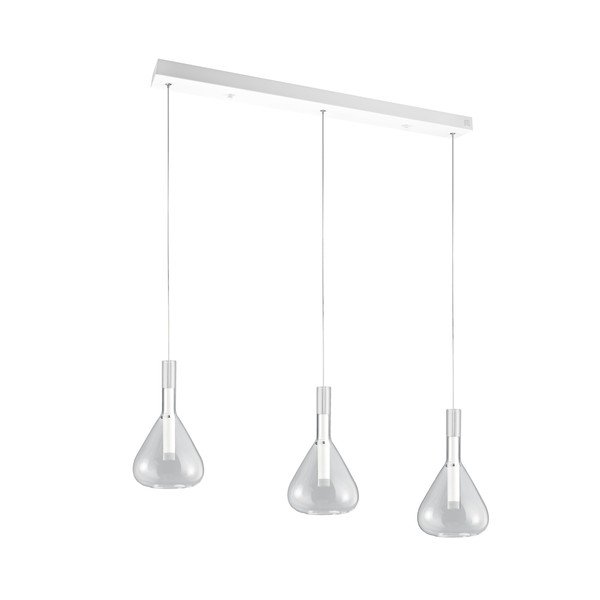 Kabantis šviestuvas baltos spalvos LED su stiklo gaubtu Cipera – CINQUE-image-1