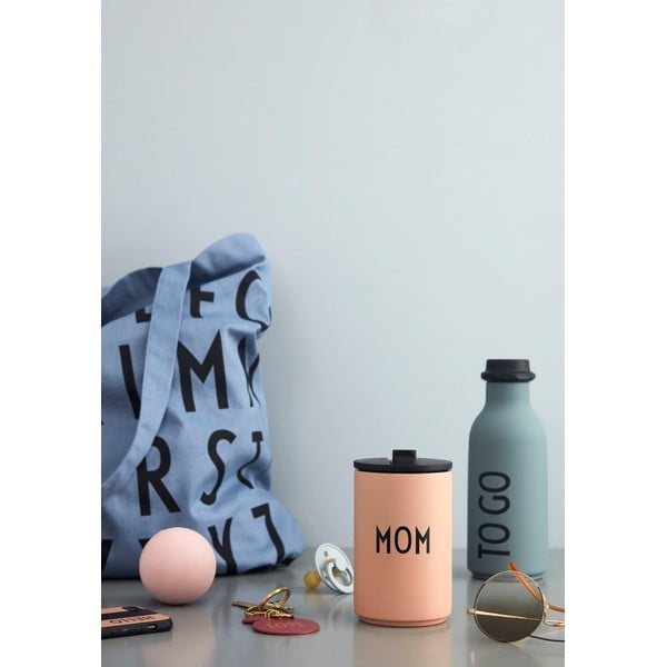 Termo puodelis rožinės spalvos/smėlio spalvos 350 ml Mom – Design Letters-image-1