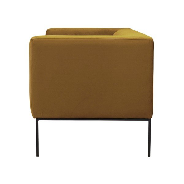 Geltona aksominė sofa Windsor & Co Sofas Neptune, 145 cm-image-3
