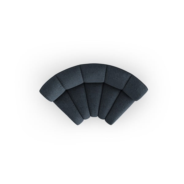 Mėlynos spalvos iš šenilinio audinio modulinė sofos dalis (kintama) Lupine – Micadoni -image-2