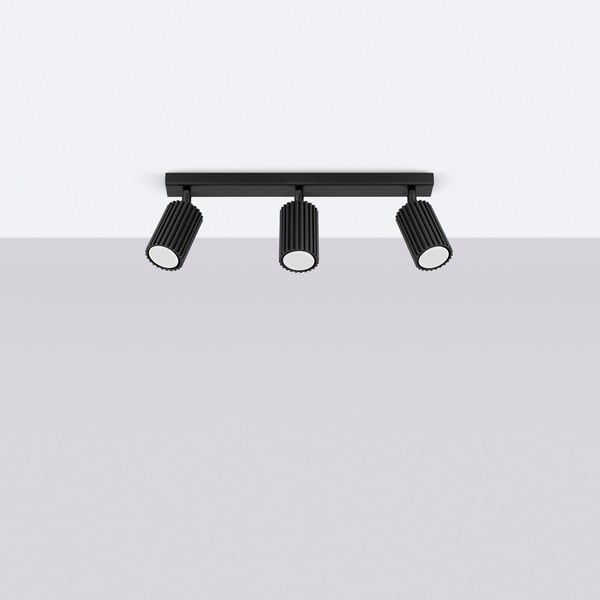 Juodos spalvos taškinis šviestuvas 6,5x45 cm Gleam – Sollux-image-4