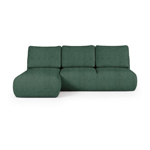 Žalios spalvos iš boucle kampinė sofa (su kairiuoju kampu/su gultu) Mirel – Rodier