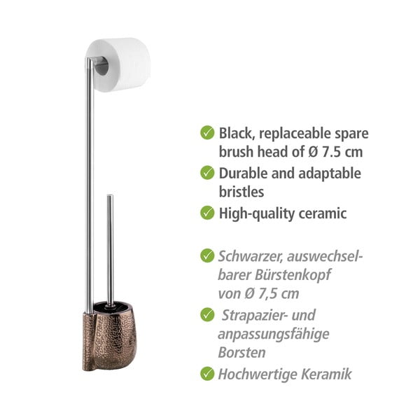 Iš keramikos tualetinio popieriaus laikiklis rudos spalvos šepečio stovas Marrakesh – Wenko-image-4