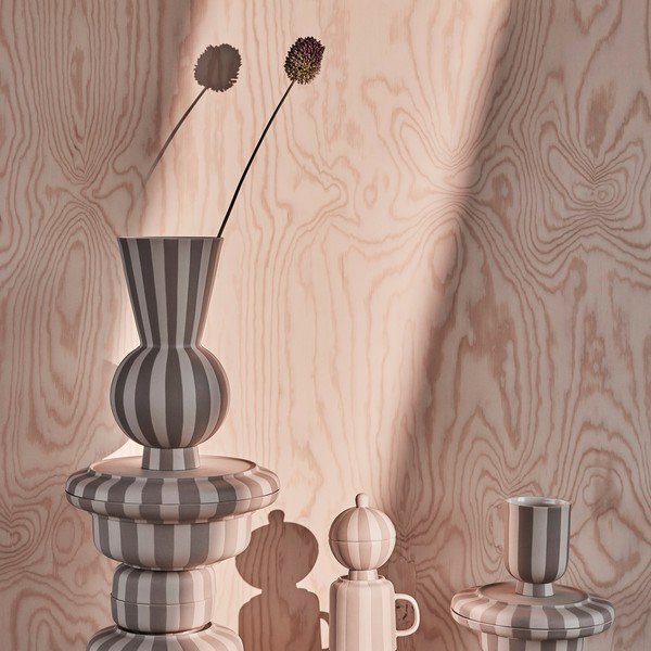 Smėlio spalvos iš akmens masės rankų darbo vaza (aukštis 28 cm) Toppu – OYOY Living Design-image-1