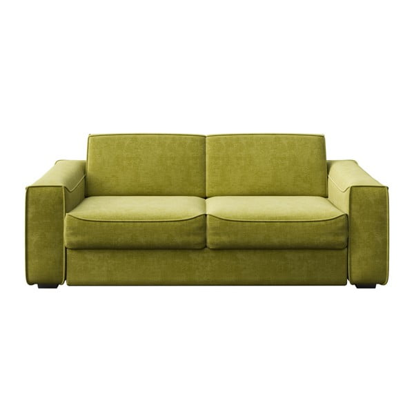 Alyvuogių spalvos žalios spalvos sofa-lova MESONICA Munro, 224 cm