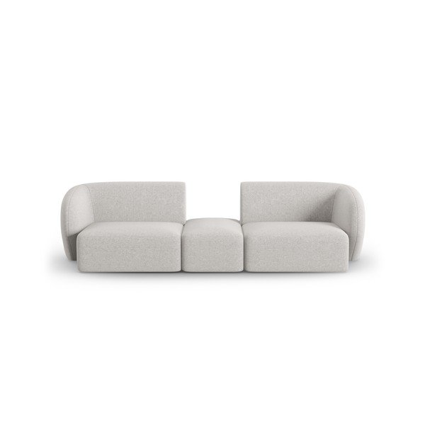 Šviesiai pilkos spalvos iš šenilinio audinio sofa 246 cm Paolo – Milo Casa