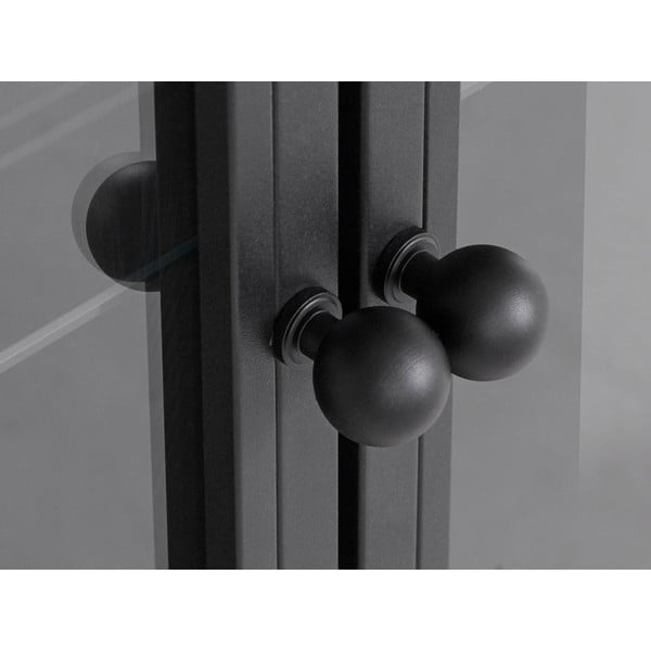 Juoda dviejų durų vitrina Støraa Alva, aukštis 140 cm-image-1