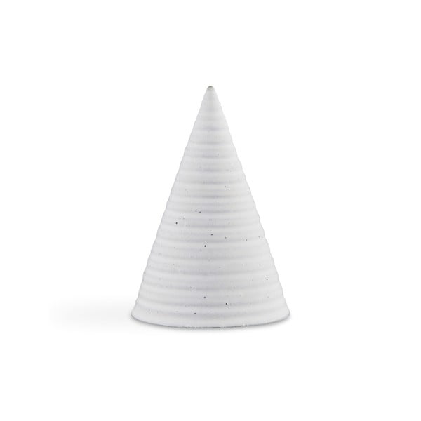 Šviesiai pilka akmens masės dekoratyvinė figūrėlė "Kähler Design Glazed Cone Cold Grey", aukštis 15 cm
