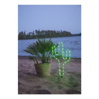 Kaktuso formos žalia lauko LED lempa Star Trading Tuby, aukštis 54 cm