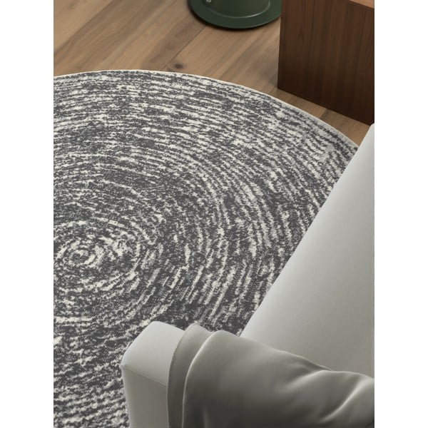 Pilkos spalvos/kreminės spalvos apvalios formos kilimas ø 120 cm Gloria Cavallo – Hanse Home-image-2