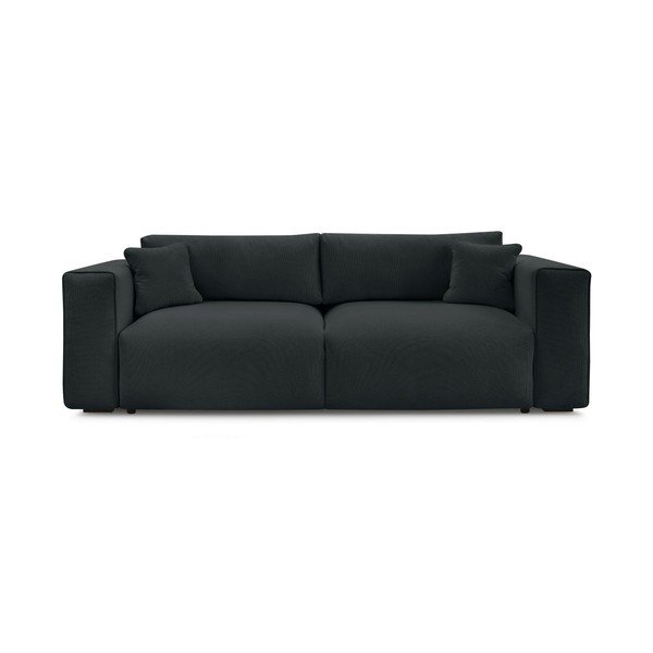 Juodos spalvos sulankstoma/su sandėliavimo vieta sofa 265 cm Ezechiel – Bobochic Paris
