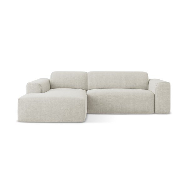 Smėlio spalvos kampinė sofa (su kairiuoju kampu/su gultu) Keli – Makamii