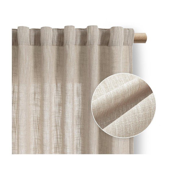 Smėlio spalvos užuolaida 140x270 cm Valeta – Restilo