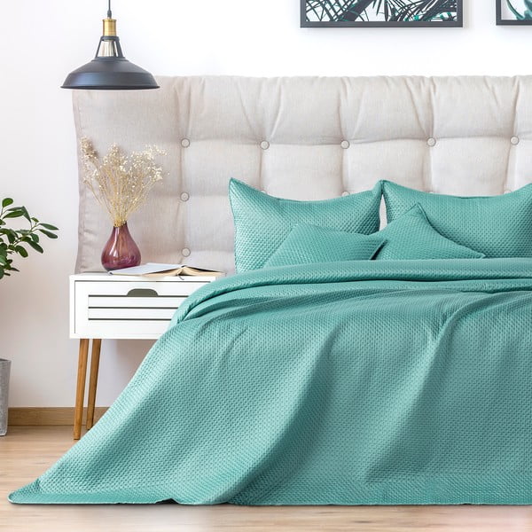 Šviesiai žalia viengulė lovatiesė "DecoKing Carmen", 210 x 170 cm
