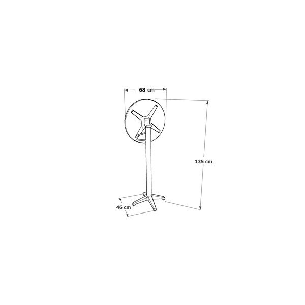 Iš aliuminio apvalios formos sodo valgomojo stalas ø 68 cm Spring – Ezeis-image-3