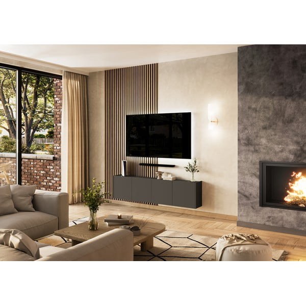 TV spintelė antracito spalvos 183x45 cm Piana – Germania-image-1