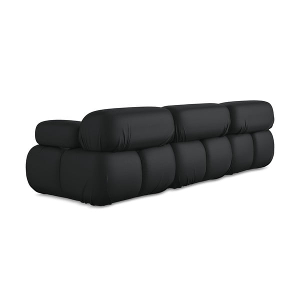 Juodos spalvos iš dirbtinės odos sofa 285 cm Lokua – Makamii-image-4