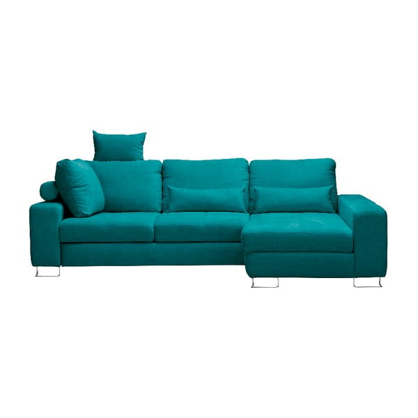 Turkio spalvos kampinė sofa lova "Windsor & Co Sofas", dešinysis kampas "Alpha