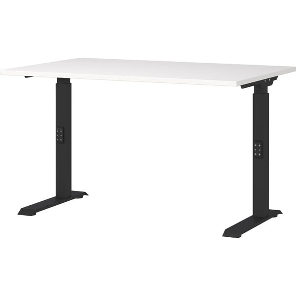 Reguliuojamas aukštis rašomasis stalas su baltu stalviršiu 80x120 cm Downey – Germania