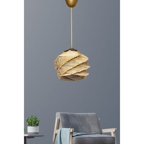 Kabantis šviestuvas šviesiai rudos spalvos ø 20 cm – Opviq lights-image-4