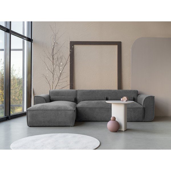 Kampinė sofa pilkos spalvos (su kairiuoju kampu) Flex Felix – Miuform-image-1