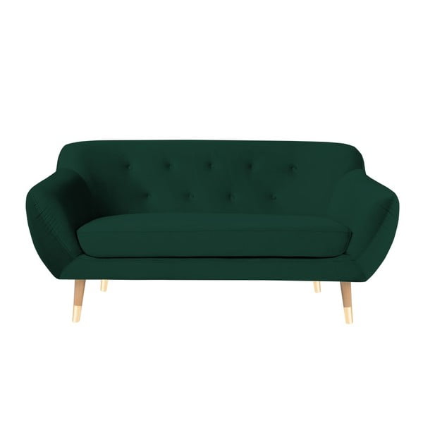 Mazzini Sofos Amelie tamsiai žalia dviejų vietų sofa