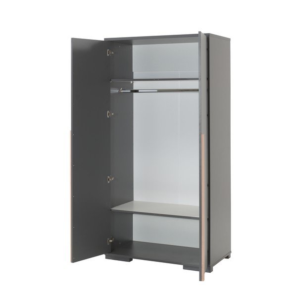 Vaikiška spinta tamsiai pilkos spalvos 98x195 cm London – Vipack-image-2