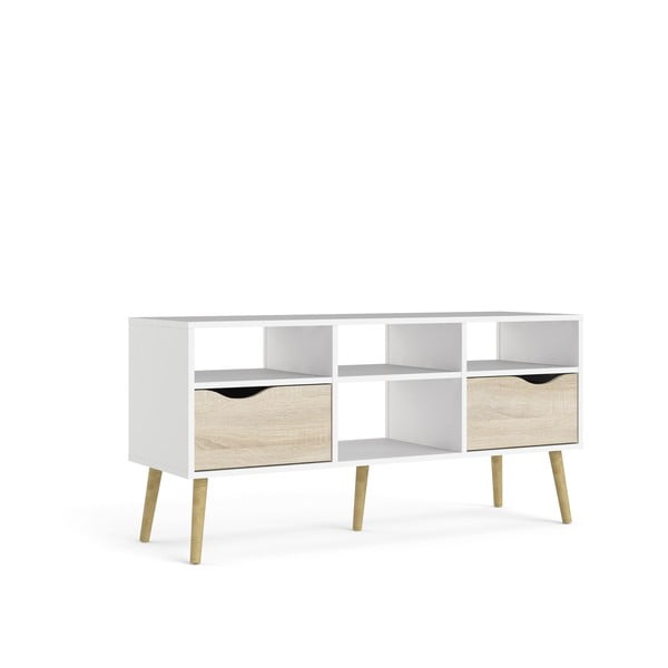 Baltas televizoriaus staliukas Tvilum Oslo, 117 x 57 cm-image-1