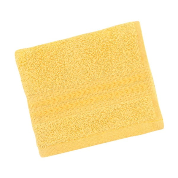 Geltonas grynos medvilnės rankšluostis Foutastic, 30 x 50 cm-image-2