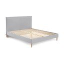 Pilka dvigulė lova Bobochic Paris Sary Light, 180 x 200 cm