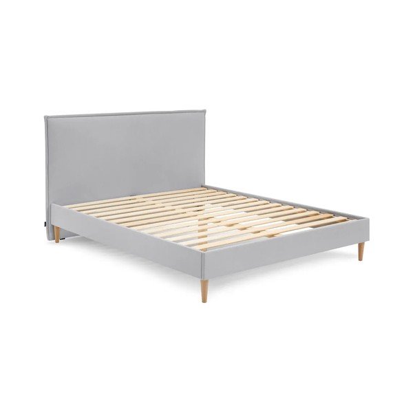 Pilka dvigulė lova Bobochic Paris Sary Light, 160 x 200 cm