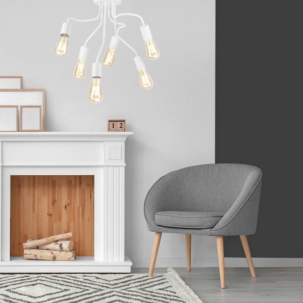 Baltas lubų šviestuvas - LAMKUR-image-1