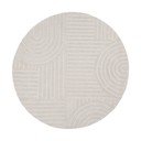 Rankų darbo dramblio kaulo spalvos iš vilnos apvalios formos kilimas ø 160 cm Zen Garden – Flair Rugs