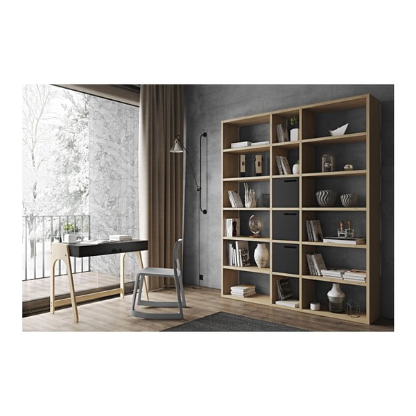 Šviesiai ruda TemaHome Pombal knygų spinta, aukštis 224 cm-image-1